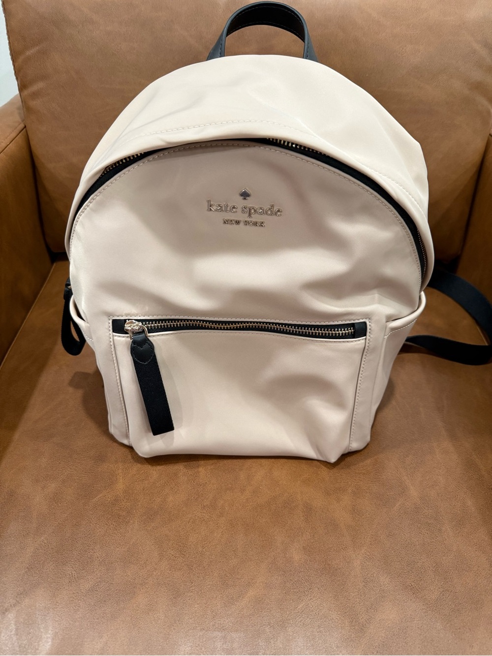 kate spade Cream/black Compact Nylon Backpack
